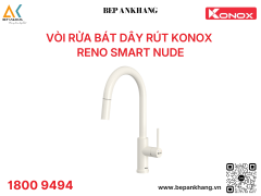 Vòi rửa bát dây rút Konox Reno Smart Nude